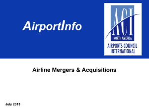 Airline Mergers & Acquisitions - Airports Council International