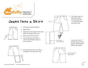 Jeans Into a Skirt - Learning Zone Express