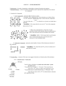 unit iv – stoichiometry 1