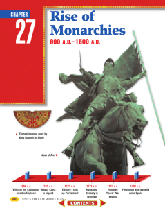 Chapter 27: Rise of Monarchies - Central Dauphin School District