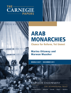 Arab Monarchies: Chance for Reform, Yet Unmet