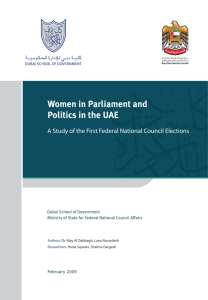 Women in Parliament and Politics in the UAE