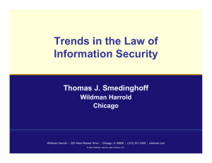 Trends in the Law of Information Security