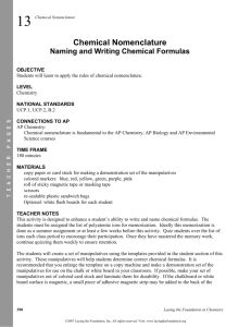 Chemical Nomenclature