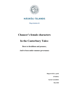 Chaucer's female characters In the Canterbury Tales