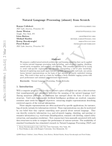 Natural Language Processing (almost) from Scratch