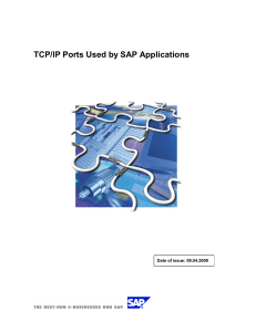 TCP/IP Ports Used by SAP Applications
