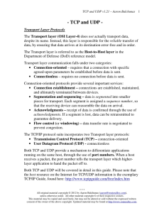 TCP and UDP - Router Alley