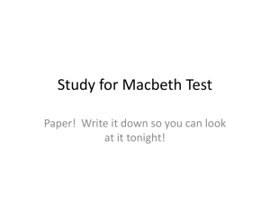 Study for Macbeth Test