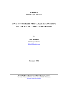 A Two-Sector Model with Target-Return Pricing in a Stock