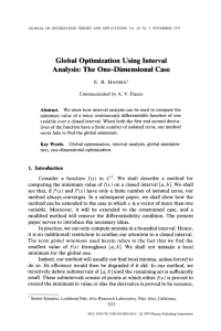 Global optimization using interval analysis: The one