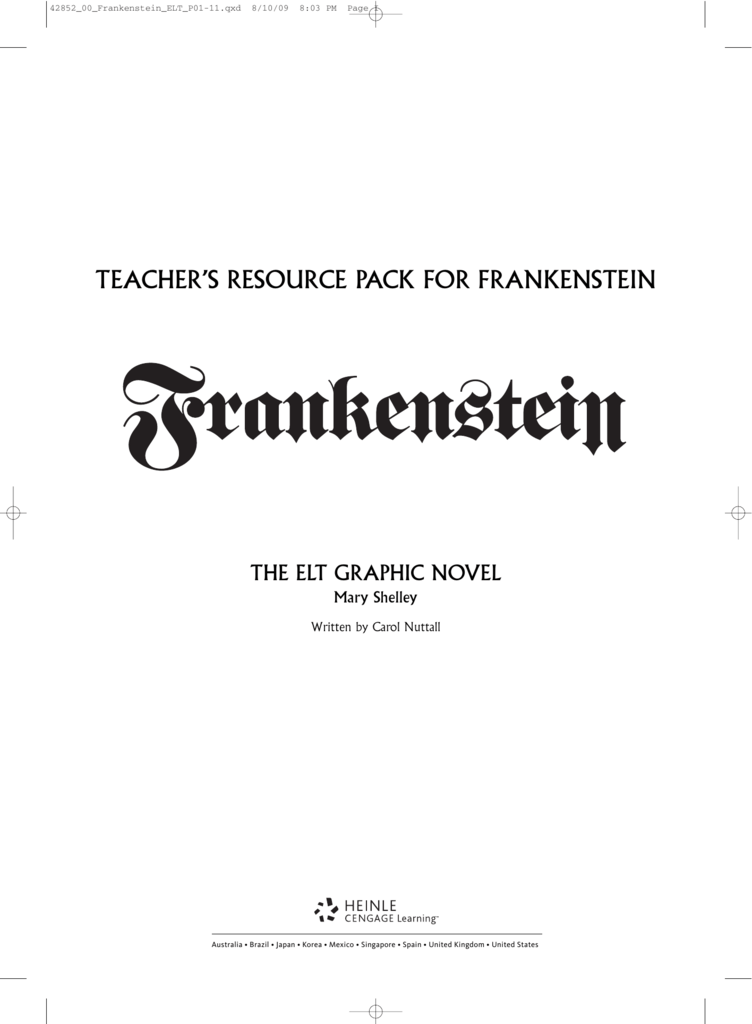 Bestseller Frankenstein Literature Guide Secondary Solutions Answer Key