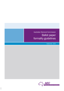 Ballot paper formality guidelines