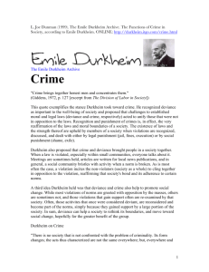 L. Joe Dunman (1999). The Emile Durkheim Archive. The Functions