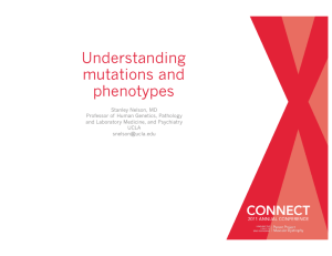 Understanding mutations and phenotypes