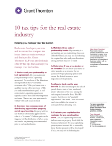 10 tax tips for the real estate industry