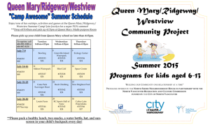 Queen Mary/Ridgeway/ Westview Community Project Summer 2015