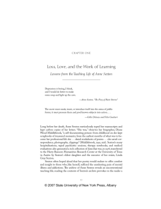 Loss, Love, and the Work of Learning