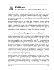 INTERACTIONS, SYSTEMS, AND POTENTIAL ENERGY Systems