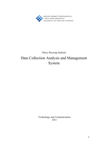 Data Collection Analysis and Management System