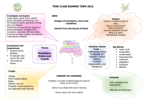 PINE CLASS SUMMER TERM 2015 Mountains, Rivers and Coasts