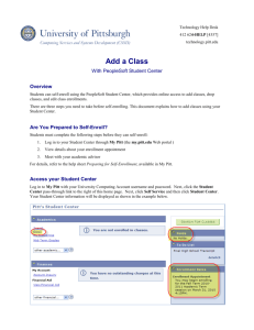 Add a Class with PeopleSoft Student Center 9