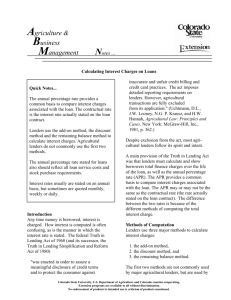 Calculating Interest Charges on Loans