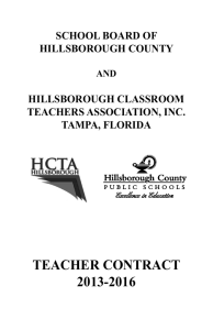 TEACHER CONTRACT 2013-2016 - Hillsborough County Public