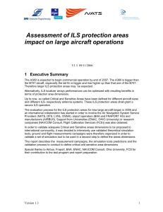 Assessment of ILS protection areas impact on large aircraf