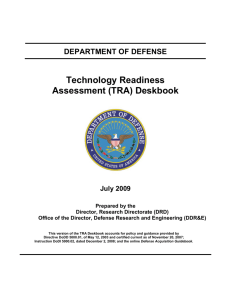 Technology Readiness Assessment (TRA) Deskbook