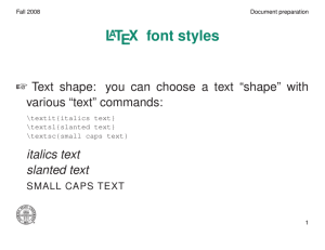 LATEX font styles