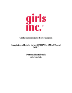 Parent Handbook 2015-16 - Girls Incorporated of Taunton