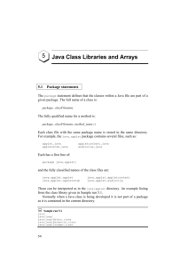 Java Class Libraries and Arrays 5