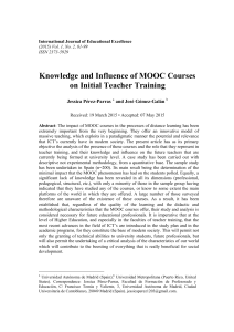 Knowledge and Influence of MOOC Courses on Initial