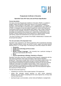 Flexible Professional Graduate Certificate In Education
