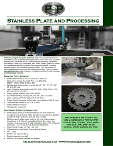 STAINLESS PLATE AND PROCESSING