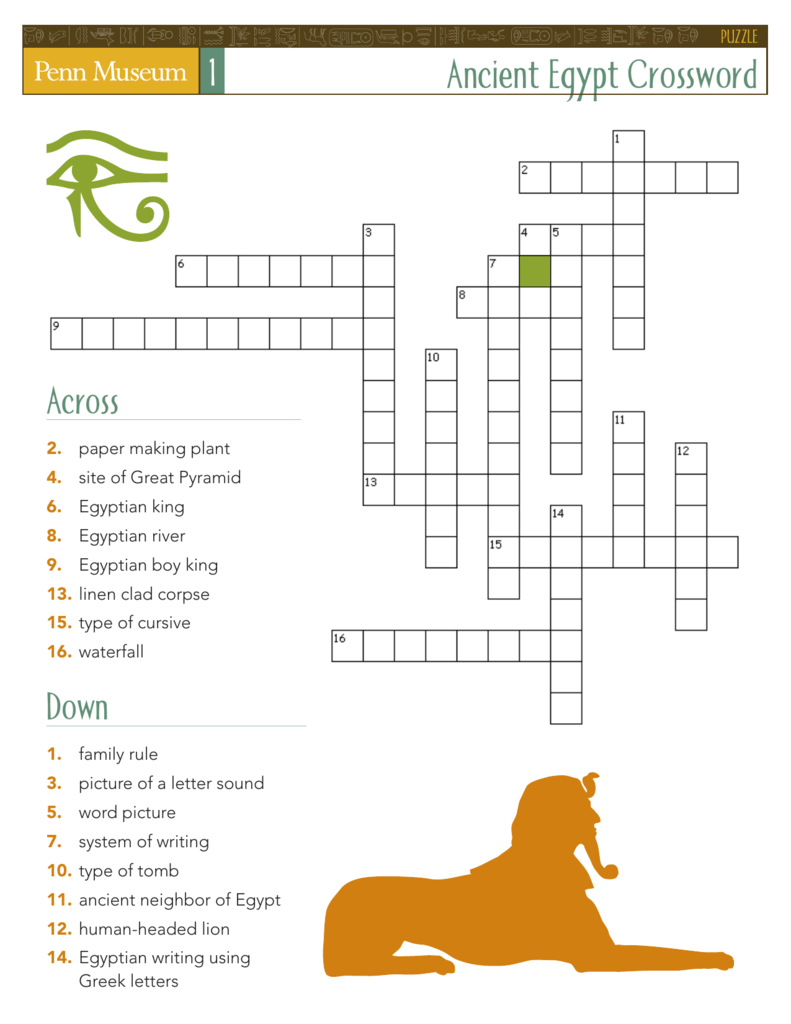 Egyptian Cross Crossword