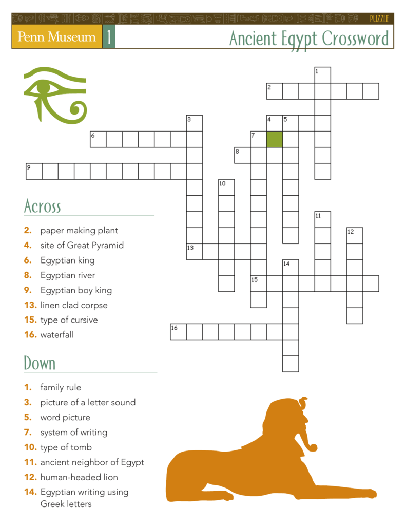 Ancient Egypt Crossword