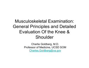 Musculoskeletal Examination: General Principles and Detailed