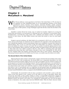 Chapter 2 McCulloch v. Maryland