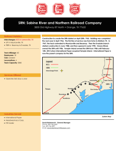 SRN: Sabine River and Northern Railroad Company