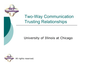 Two Way Communication Trusting Relationships