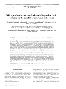 Nitrogen budget of Apalachicola Bay, a bar