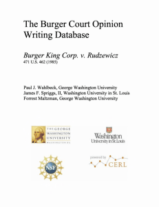 The Burger Court Opinion Writing Database