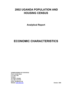 economic characteristics - Uganda Bureau of Statistics