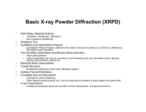 Intro to XRD - X-ray Diffraction Texas A & M University