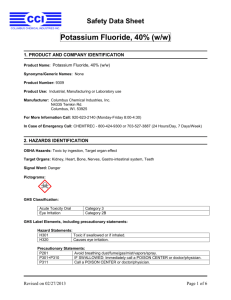 Potassium Fluoride, 40% (w/w)
