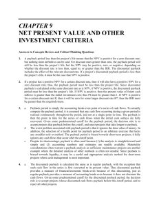 chapter 9 net present value and other investment criteria