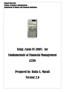 Financial Calculator Manual