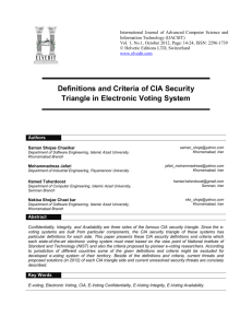 Definitions and Criteria of CIA Security Triangle in